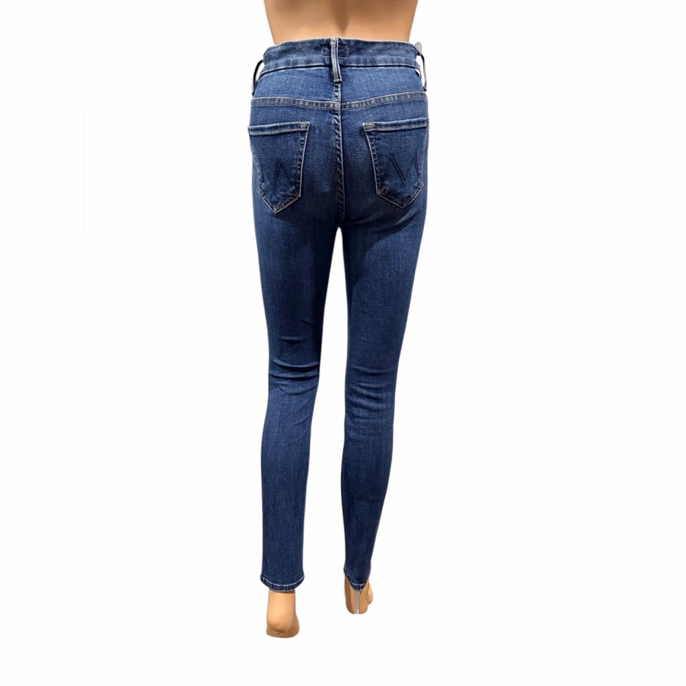 MOTHER Womens Jeans High Waisted Looker Teaming Up Skinny Dark Denim Jeans 25 - Picture 7 of 16